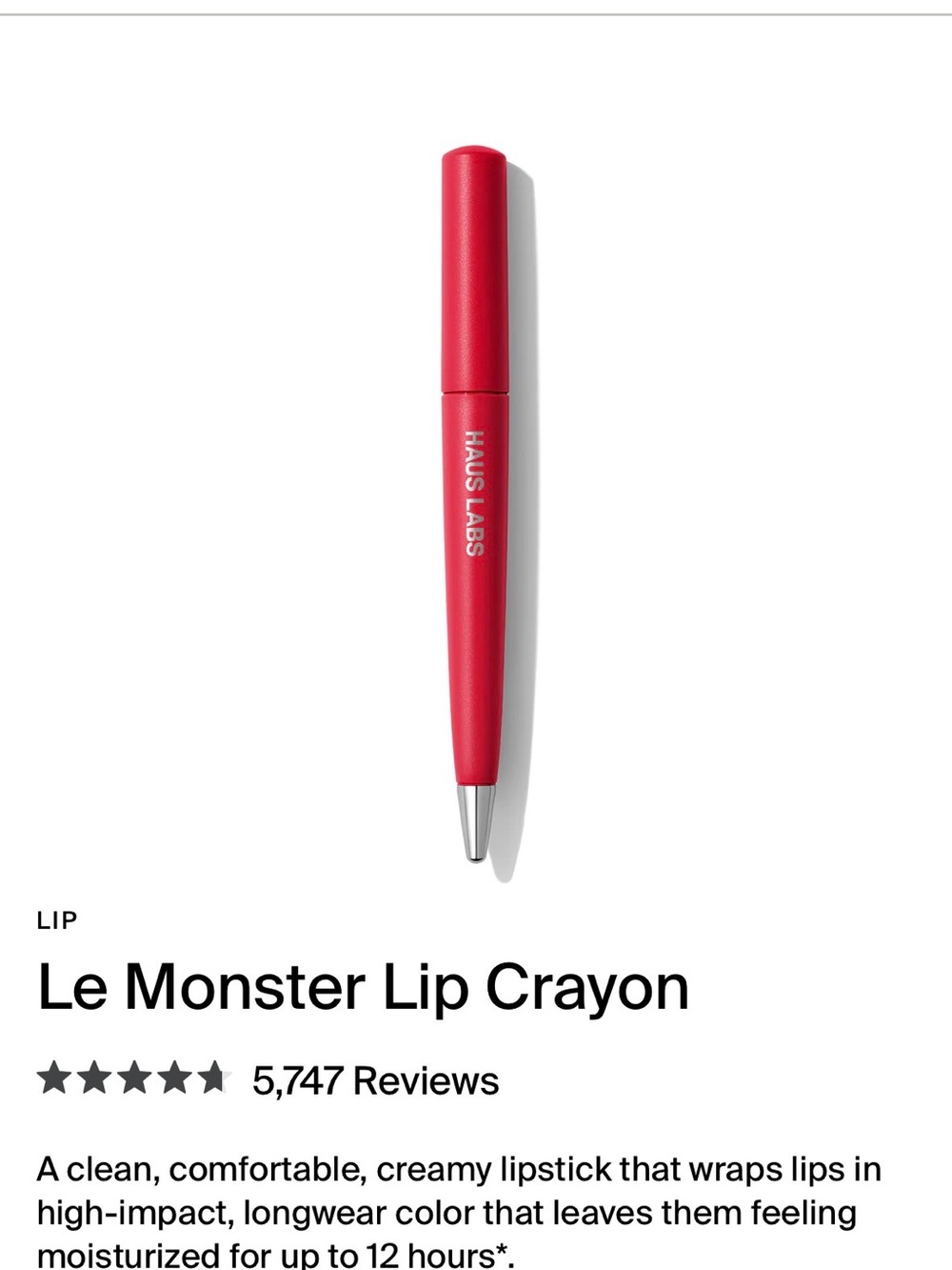 Haus Labs By Lady Gaga Le Monster Lip Crayon - Hot Pink Accent